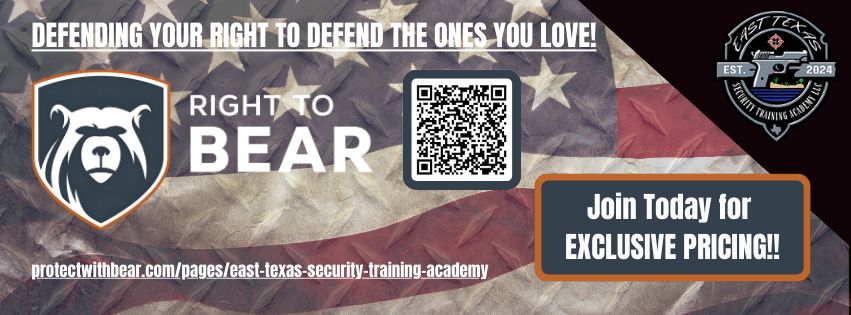 East Texas Security Training Academy partnership with Right to Bear