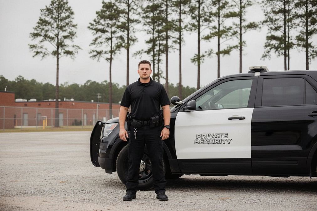 Texas commissioned armed security officer on duty at an industrial site
